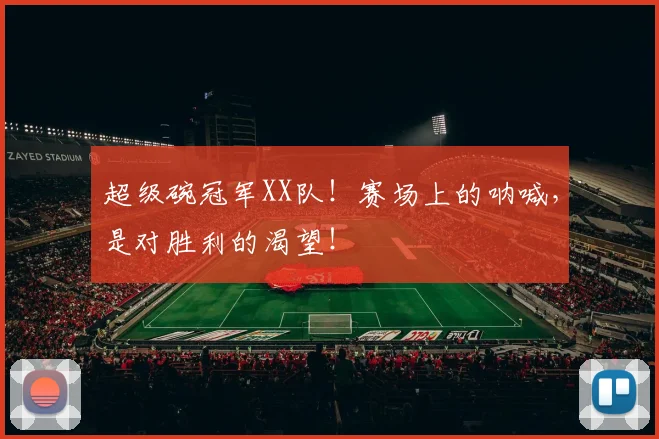 超级碗冠军XX队！赛场上的呐喊，是对胜利的渴望！
